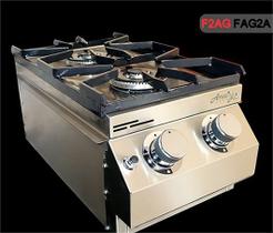 Fogão de embutir range top 2 bocas 100% aço inox 304 Fogão de embutir range top 2 bocas 100% aço inox 304