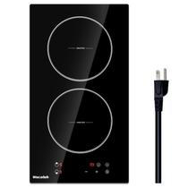 Fogão de indução Weceleh 2 queimadores 3300W 30cm com controle de toque Fogão de indução Weceleh 2 queimadores 3300W 30cm com controle de toque