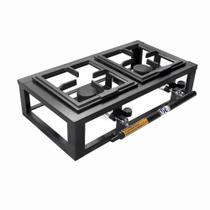 Fogão de Mesa 2 Bocas Facility Alta Pressão MR Fogões Grelhas 20x20 Ferro Fundido