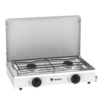 Fogao de Mesa 2 Bocas Venax Flamalar Tampa de Metal Branco Gas Glp Fogao de Mesa 2 Bocas Venax Flamalar Tampa de Metal Branco Gas Glp