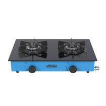 Fogao de Mesa 2 Bocas Venax Flamalar Vitreo Azul Gas Glp Fogao de Mesa 2 Bocas Venax Flamalar Vitreo Azul Gas Glp