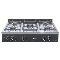 Fogao de mesa 5 bocas venax grand petit vetro preto gas glp Fogao de mesa 5 bocas venax grand petit vetro preto gas glp