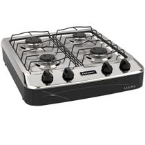 Fogão de Mesa a Gás 4 Bocas Esmaltec Laguna 4 Bocas 4027 Preto