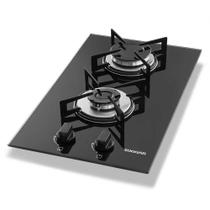 Fogão De Mesa Cooktop 2 Bocas Vidro Preto À Gás Suggar FG2002VP Bivolt Fogão De Mesa Cooktop 2 Bocas Vidro Preto À Gás Suggar FG2002VP Bivolt