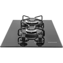 Fogão de Mesa Cooktop 2 Bocas Vidro Preto à Gás Suggar Fogão de Mesa Cooktop 2 Bocas Vidro Preto à Gás Suggar