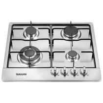 Fogão de Mesa Cooktop 4 Bocas Aço inox à Gás Suggar Bivolt