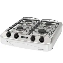 Fogão de Mesa Esmaltec Laguna 4 Bocas Mesa Inox Acendimento Manual Branco Fogão de Mesa Esmaltec Laguna 4 Bocas Mesa Inox Acendimento Manual Branco