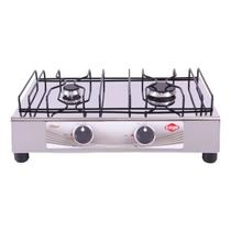 Fogão de mesa layr gas 2 bocas platinyum aço inox