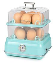Fogão de ovos Nostalgia CLEC14AQ Retro Premium 14 Capacity Aqua