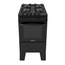 Fogão de Piso 4 Bocas Itatiaia Electra Glass Plus - Acendimento Automático, Preto, Bivolt