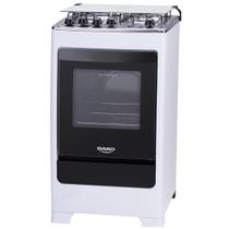 Fogão de Piso 4 Bocas Mesa Inox Duplo Forno 60L Dako Supreme