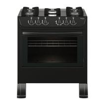 Fogão de Piso 5 Bocas Automático Braslar Carina Mesa de Vidro Temperado Preto Bivolt
