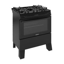 Fogão de Piso 5 Bocas Itatiaia Electra Glass Plus - Acendimento Automático, Preto, Bivolt