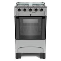 Fogão de Piso à Gás 4 Bocas com Mesa Inox Acendimento Automático Mueller Titânio