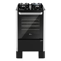 Fogao de Piso a Gas Fischer 4Q Fit Line Trempe Iron Prata Fogao de Piso a Gas Fischer 4Q Fit Line Trempe Iron Prata