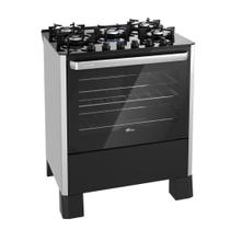 Fogão de Piso a Gás Fischer Fit Line Trempe Iron 5 Bocas 95 Litros Bivolt Silver