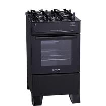 Fogão de Piso Atlas 4 Bocas Mônaco Top Glass, Mesa de Vidro, Acendimento Automático, Preto, Bivolt