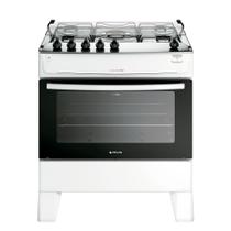 Fogão de Piso Atlas Milão Top 5 Bocas com Mesa Inox