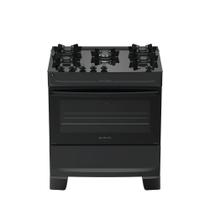 Fogão de Piso Atlas Mônaco Top Glass 5 Bocas Mesa de Vidro Forno 82 Litros Preto Bivolt