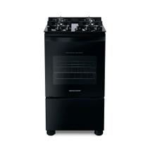 Fogão de Piso Brastemp 4 Bocas com Mesa de Vidro e Forno 61L Preto Bivolt