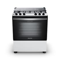Fogão de Piso Brastemp 5 Bocas Com Botões Removíveis e Aro Protetor Branco BFS5NDB Bivolt