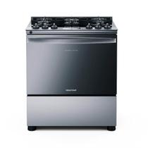 Fogão de Piso Brastemp 5 Bocas Mesa de Vidro e Turbo com Forno 96 Litros Bivolt Inox