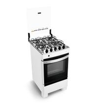 Fogão de Piso Brastemp de 04 Bocas Clean com Botões Removíveis Branco - BFO4NAB Fogão de Piso Brastemp de 04 Bocas Clean com Botões Removíveis Branco - BFO4NAB