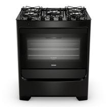 Fogão de Piso Consul 5 Bocas Cfs5vbeuna Acendimento Automático Mesa de Vidro Preto Bivolt