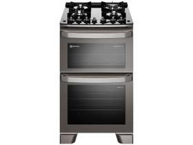 Fogão de Piso Electrolux FE4DC Com Forno Duplo 4 Bocas Cinza Fogão de Piso Electrolux FE4DC Com Forno Duplo 4 Bocas Cinza