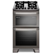 Fogão de Piso Electrolux FE4DC Com Forno Duplo e PerfectCook360 4 Bocas Cinza