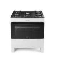 Fogão de Piso Itatiaia 5 Bocas com Mesa de Vidro Electra Glass New Branco Bivolt