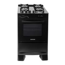 Fogão de Piso Suggar 4 Bocas Mesa de Vidro Neo Glass Preto Bivolt