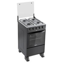 Fogão Delicato 4 Bocas Porta Com Visor Vidro Duplo Mesa Aço Inox Compacto E Moderno Com Forno 52 L