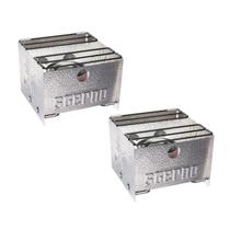 Fogão dobrável Sterno Compact Emergency Food Prep Silver, pacote com 2
