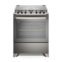 Fogão Electrolux 5 Bocas com Mesa Inox Timer e PerfectCook Cinza Experience FE5TC - Bivolt