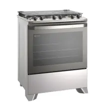 Fogão Electrolux 5 Bocas Efficient Automático Mesa Inox Forno 108,9L FE5IC Fogão Electrolux 5 Bocas Efficient Automático Mesa Inox Forno 108,9L FE5IC