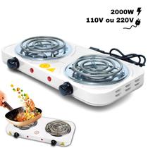 Fogão Elétrico 2 Bocas Portátil Espiral 2000W Fogareiro 220V Fogão Elétrico 2 Bocas Portátil Espiral 2000W Fogareiro 220V