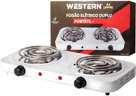 Fogão Eletrico Cooktop 2 Bocas Portatil 2000w - 110v - Western Fogão Eletrico Cooktop 2 Bocas Portatil 2000w - 110v - Western