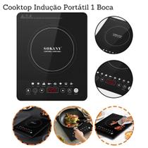 Fogão Elétrico Cooktop Indução Portátil 1 Boca Touch Com Timer