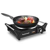 Fogão Elétrico de Bancada Techwood 1500W com Queimador Único 18,5 cm