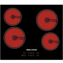 Fogão Elétrico de embutir Mega Star COOKTOP3 4 Queimadores 220V - Preto