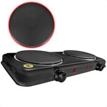 Fogão Elétrico De Mesa C/ Tomada 2 Bocas Chapa Preto 2000W