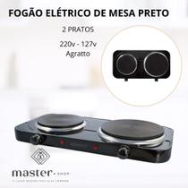 FOGÃO ELÉTRICO DE MESA PRETO_Agratto
