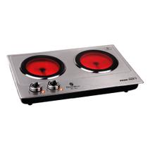 Fogao Eletrico Electrobras Prime Cook II EBVC-32 - 1200W - 2 Bocas - Infravermelho - 110V - Prata