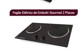 Fogão elétrico embutir gourmet 2 placas safanelli