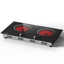 Fogão elétrico Karinear 2 Burner 2000W 110V com temporizador e fechadura Fogão elétrico Karinear 2 Burner 2000W 110V com temporizador e fechadura