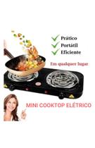 Fogão Elétrico Mini Cooktop 2 Bocas Portátil 110V Indução 2500W o Mais Potente 400C Fogão Elétrico Mini Cooktop 2 Bocas Portátil 110V Indução 2500W o Mais Potente 400C