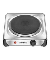 Fogão Elétrico Mondial 1 boca 6 temperaturas Fast Cook Inox