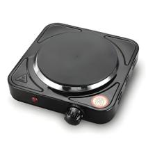 Fogão Elétrico Portátil 1 Boca 110V Cooktop Inox Chapa Antiaderente Sem Gás Para Escritório/Viagens