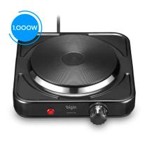 Fogão Elétrico Portátil 1 Boca Single Cook 1000W Preto 127V Elgin